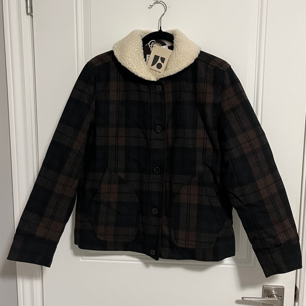 NWT - Frank & Oak Women’s Wool Blended Padded Bomber Jacket - Size M